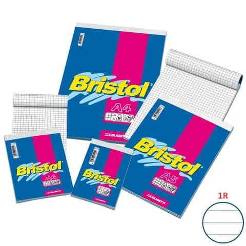 Blocco punto metallico blasetti bristol 60 ff righe 1r a4 21x29,7cm 1035 cf da 10 pz art 100934