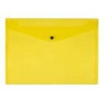 Portadocumenti con bottone q connect a4+ ppl kf03595 giallo 1