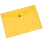 Portadocumenti con bottone q connect a4+ ppl kf03595 giallo