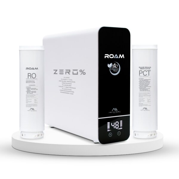 Purificador zero roam flujo directo 1200gpd antical y desincrustante