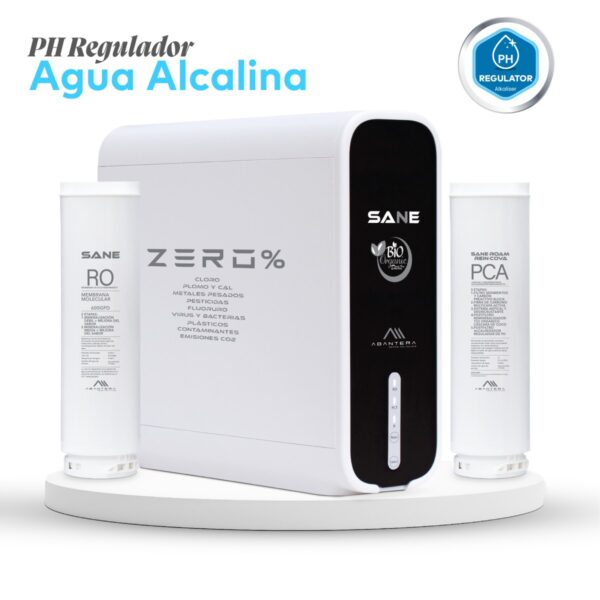 Purificador zero sane alcalinizador flujo directo 600gpd antical desincrustante alcalinizador regulador ph