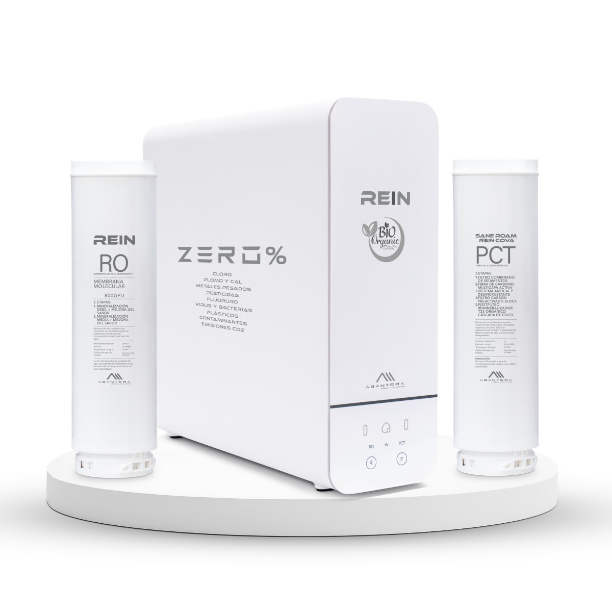 Purificador zero rein flujo directo 800gpd antical desincrustante